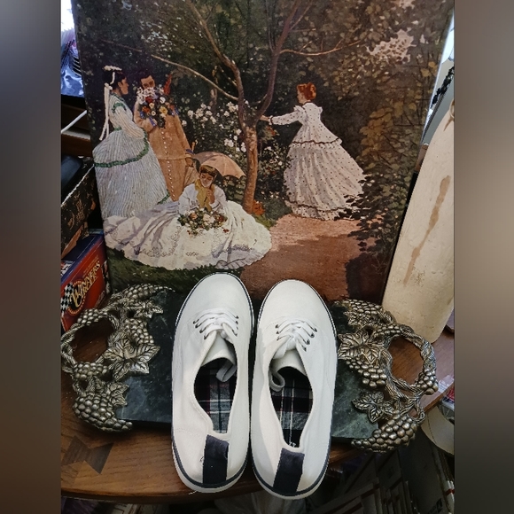 🛍👟H&M Man's White Canvas Sneakers Size 👟 9 U.S.A.,👕🩳A Fantastic Buy.📦 - Picture 13 of 16